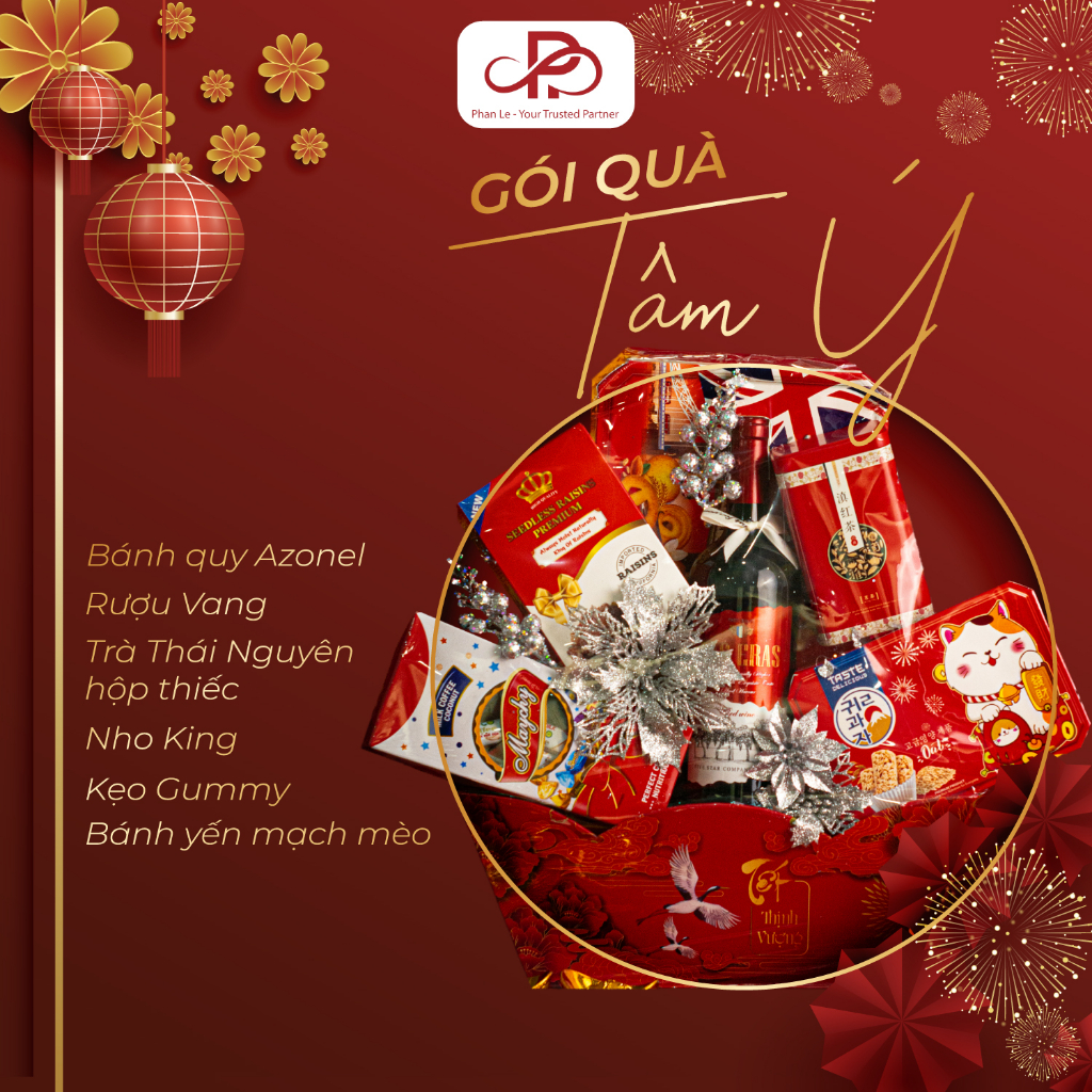 Giỏ Quà Tết Cao Cấp Sang Trọng 2023 - Gói Quà Tâm Ý