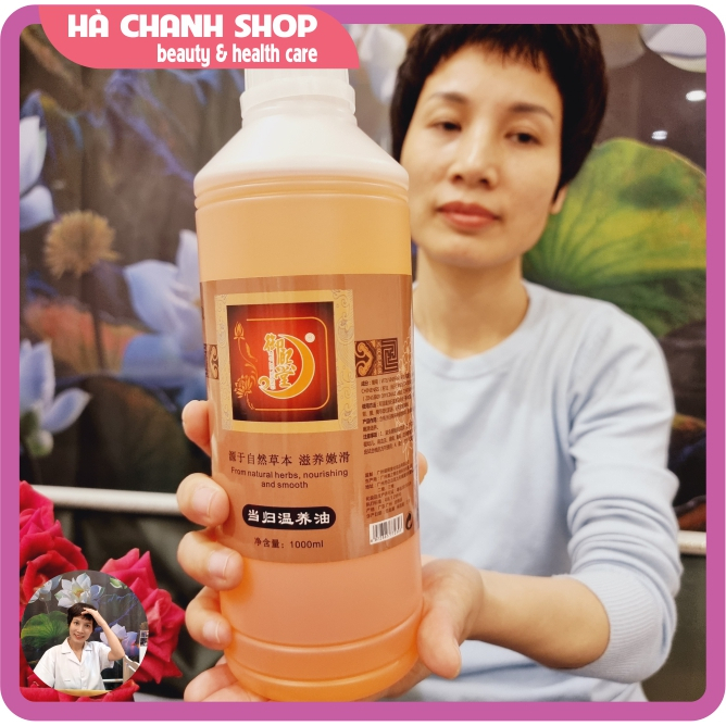 Dầu Đương Quy Thảo Dược Nóng Đặc Massage Body Chai 1000ml Tinh Dầu Đương Quy Mát Xa Yuxitang Đậm Đặc Nóng Sâu Trơn Mượt