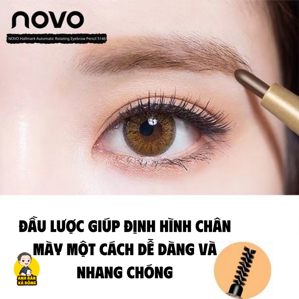 Chì Kẻ Mày Hai Đầu NOVO Hallmark Automatic Rotating Eyebrow Pencil 5146