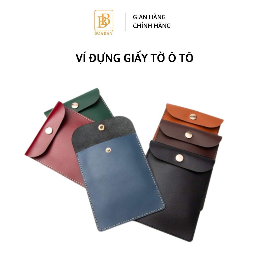 Ví Đựng Giấy Tờ Xe Ô Tô BOABAY Trọng Lượng Nhẹ Cầm Thoải Mái , Chất Liệu Da Thật