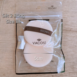 Bông phấn phủ Vacosi siêu mềm mịn bám phấn