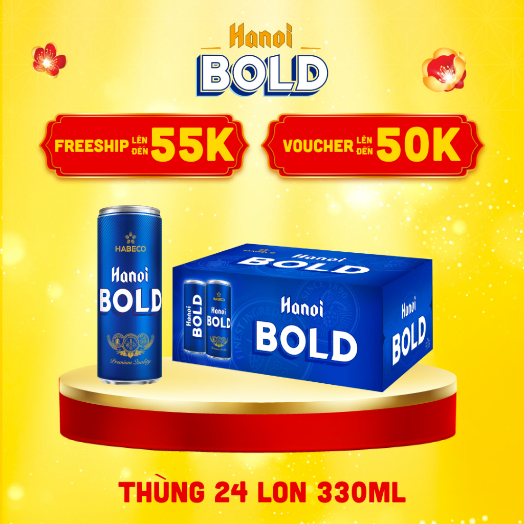 Mã BMLT35 giảm đến 35K đơn 99K HỎA TỐC HÀ NỘI - Thùng 24 lon Bia Hanoi