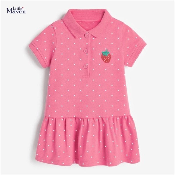 Bst váy polo hè cotton little maven cho bé gái 2-8 tuổi - ảnh sản phẩm 3