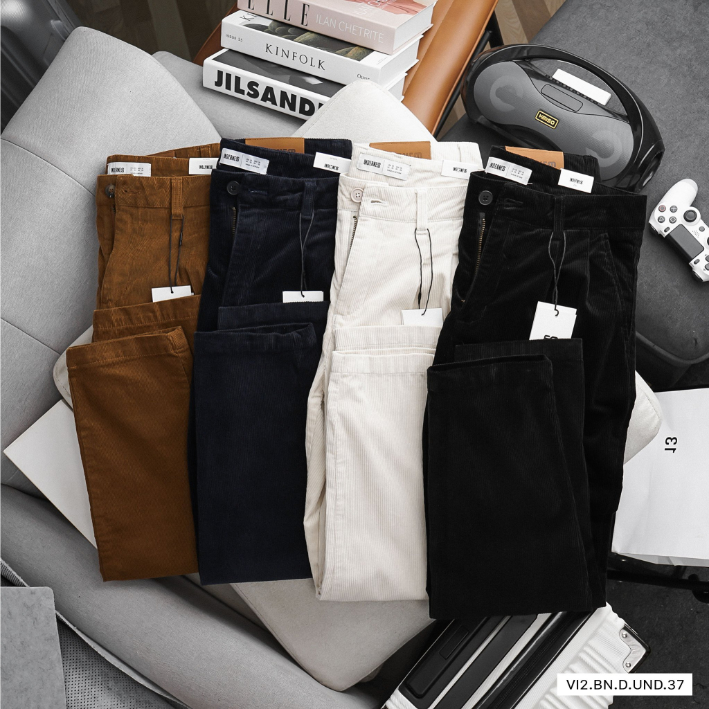 Quần Dài Nhung Tăm Nam DICYDE VI2.BN.D.UND.37 kiểu dáng slim fit tôn dáng cao cấp