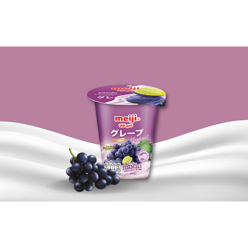 Sữa chua Meiji thạch dừa vị nho 135g