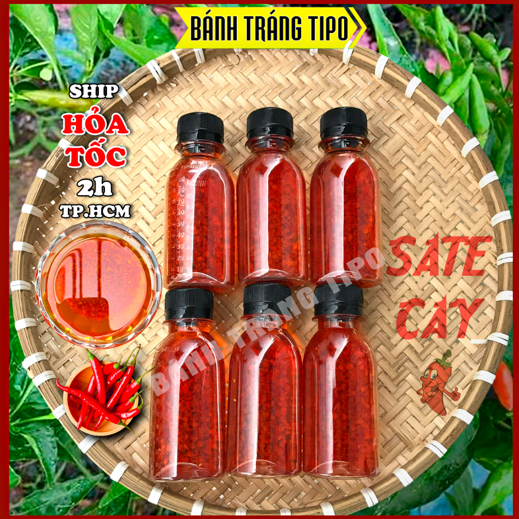 Sate cay thơm đặc biệt 100g - Sa tế Tây Ninh siêu cay dùng ăn kèm bánh tráng phơi sương - BÁNH TRÁNG TIPO