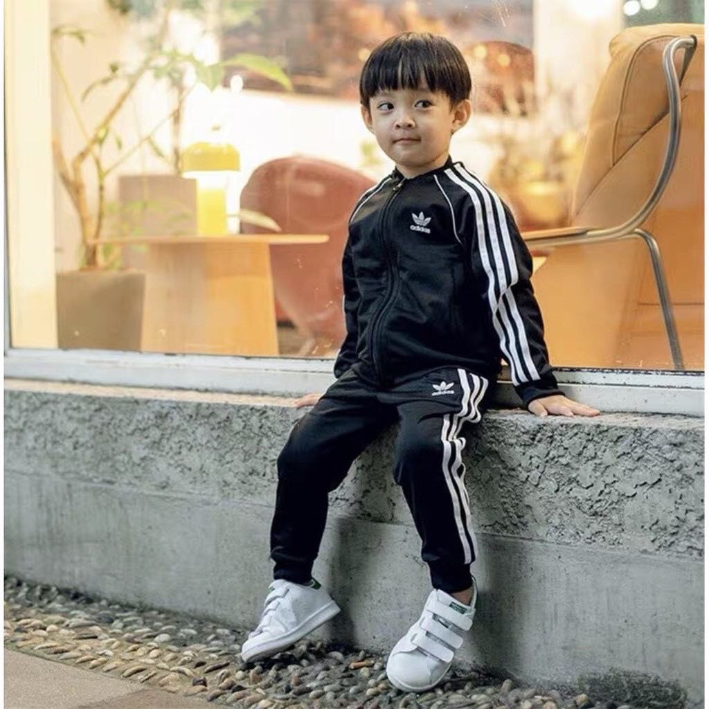 Bộ thể thao ADIDAS thu đông màu đen sành điệu cho bé trai  SHOP BÉ TÔM KIDS