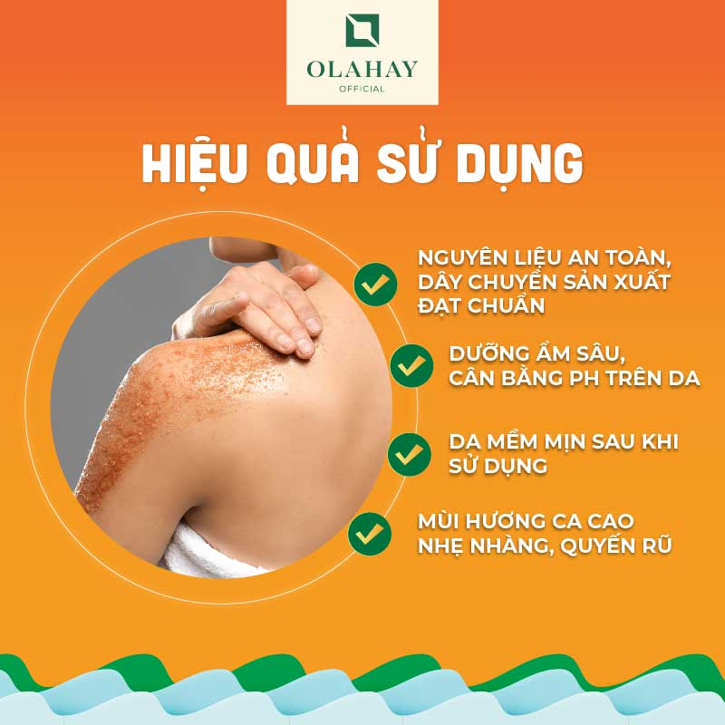 Tẩy tế bào chết hương ca cao Olahay Body Scrub