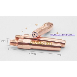 Béc hàn mig korea m6x45x0.8/1.0/1.2 hộp 10 cái