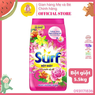 [Hoả Tốc] Bột giặt Surf hương Nước xả vải hồng 5.5kg Ngát hương xuân 5.5 kg