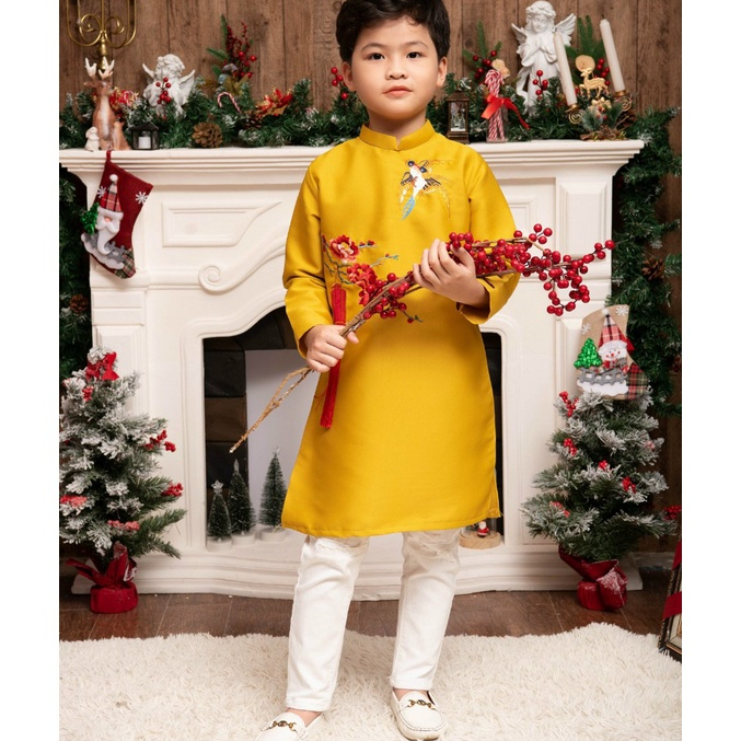 Áo dài cách tân nam THĂNG LONG chất liệu Tafta rồng thêu áo dài nam hiện đại kiểu dáng thanh lịch mạnh mẽ - AD20