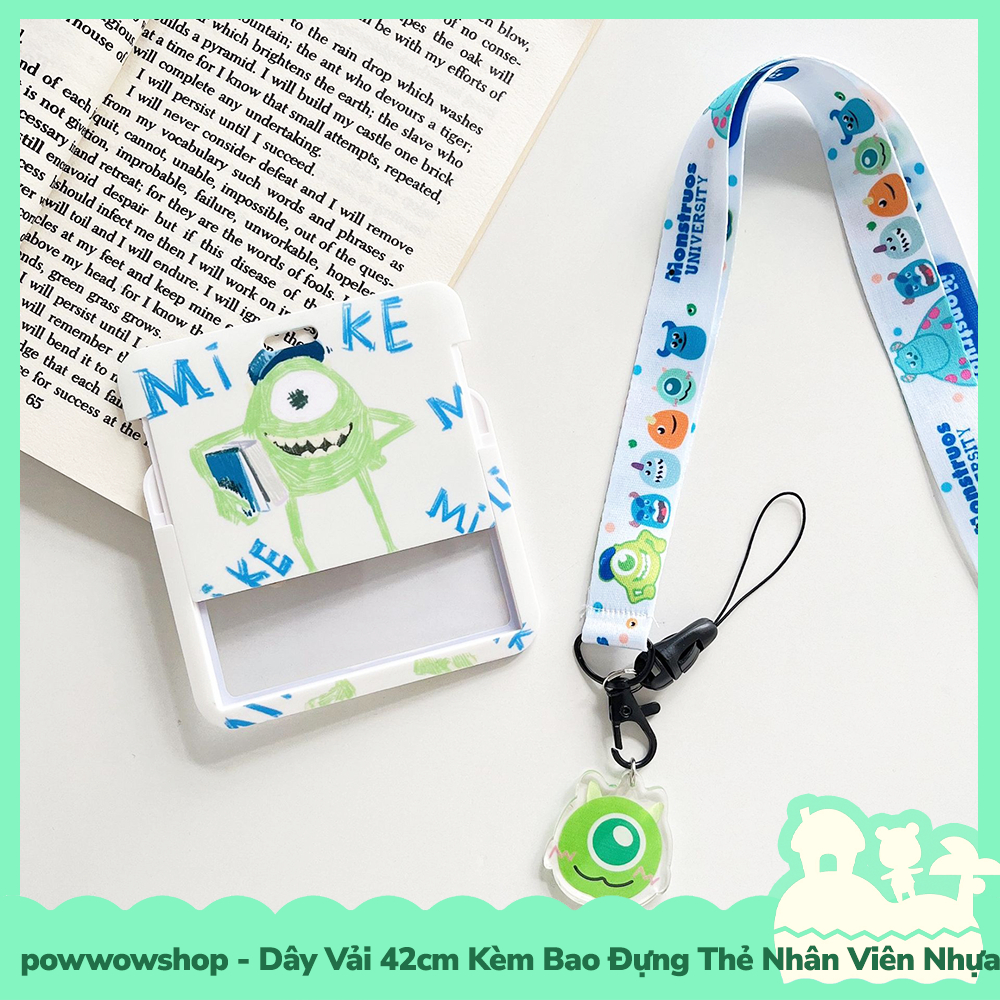 [Sẵn VN - Hỏa Tốc] NGANG Dây Đeo Thẻ 42cm Kèm Bao Đựng Thẻ Nhân Viên Nhựa PC Phong Cách Nhân Vật Hoạt Hình Monsters, Inc
