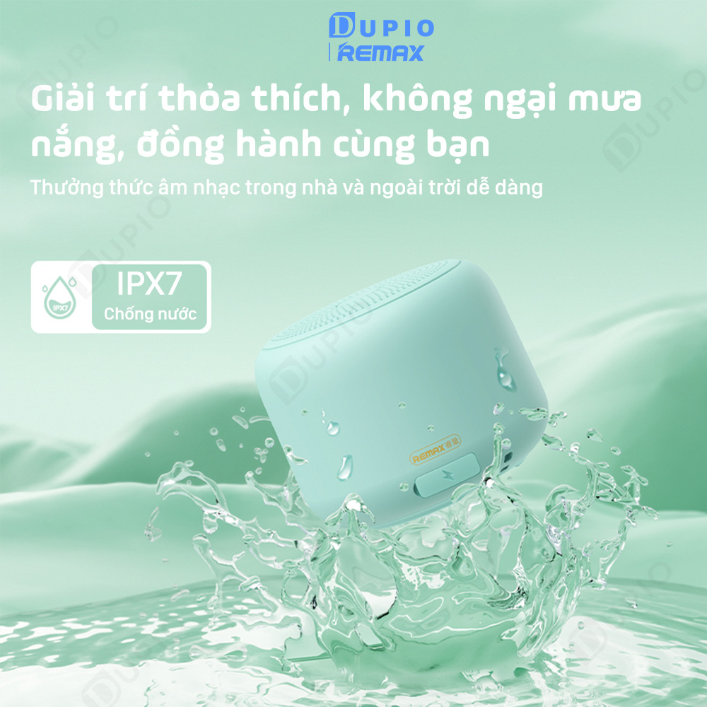 Loa Bluetooth mini DUPIO Remax LBT01 hát nhạc bass mạnh chống nước cute có micro đàm thoại