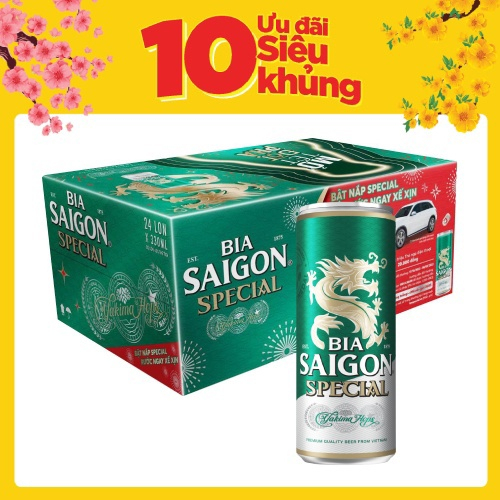Bia Sài Gòn Special thùng 24 lon x 330ml Cheapshop199x