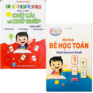 Bộ thẻ số cho bé học toán và bộ thẻ chữ cái và chữ ghép cho bé