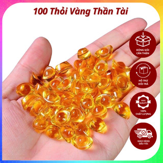 Combo 100 thỏi vàng thần tài trang trí thờ cúng, chiêu tài lộc may mắn