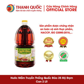Nước mắm truyền thống Quốc Đảo - Thanh Quốc 25N, can 2 lít
