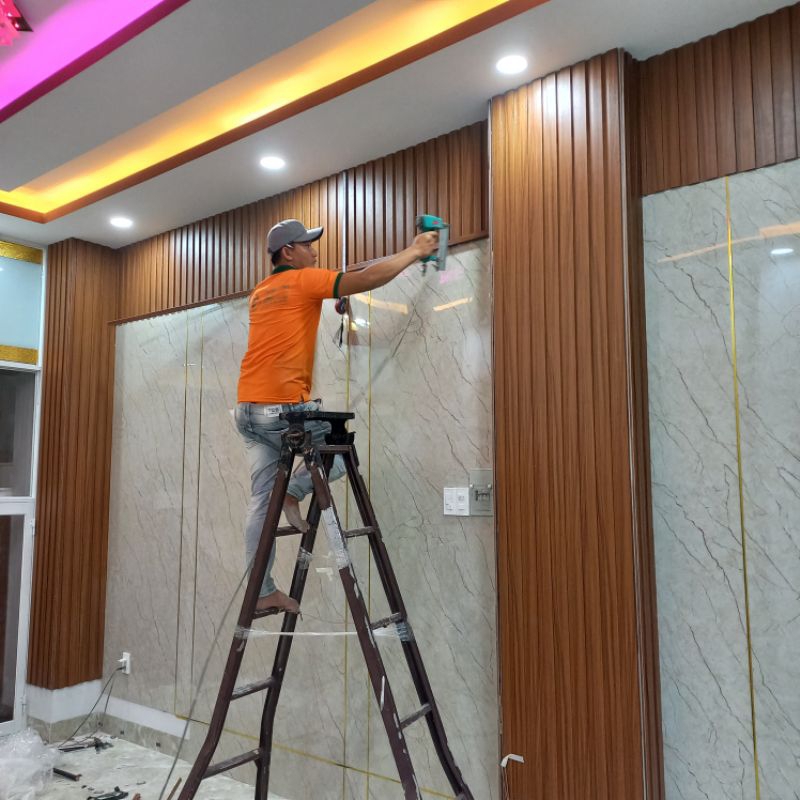 tấm ốp lam sóng, ốp tường, ốp trần, nhựa lam gỗ, sàn nhựa