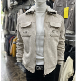 Áo Khoác Nam Da lộn mềm mịn chất,  Áo khoác da nam quảng châu mẫu mới nhất năm nay