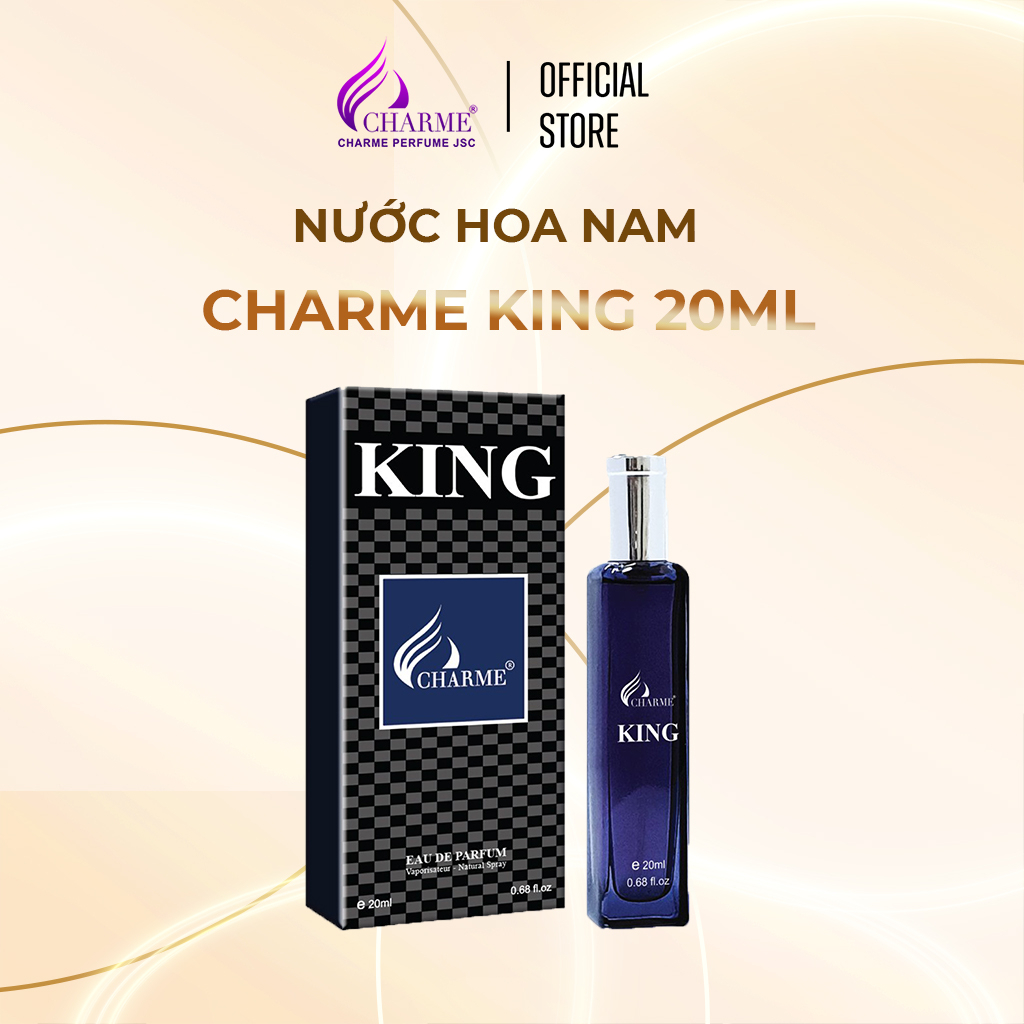 Nước hoa nam lưu hương lâu, Charme King, dòng nước hoa chính hãng, hương gỗ hương đầy lôi cuốn, 20ml