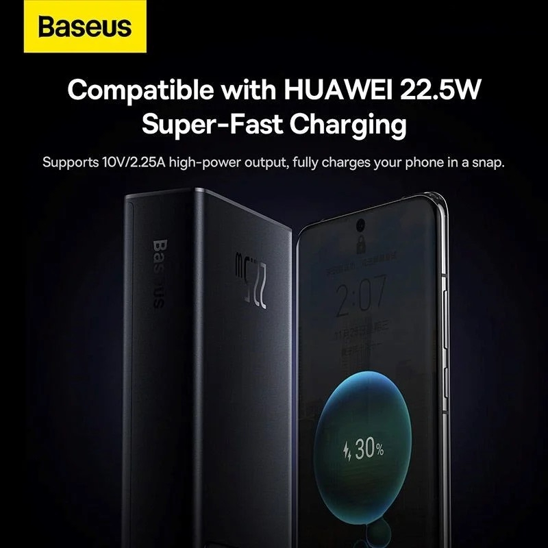 Sạc dự phòng Baseus Star Lord digital display fast charge dung lượng 20000mah sạc nhanh 22.5W (PPXJ20)
