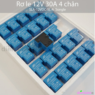 Rơ le 12v 30a 4 chân, relay 12v songle