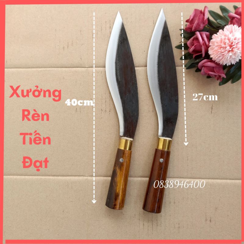 01 Dao mèo đi rừng dao chặt xương chất thép nhíp ôtô chuẩn sắc bén cán chuôi tán đinh chắc khỏe