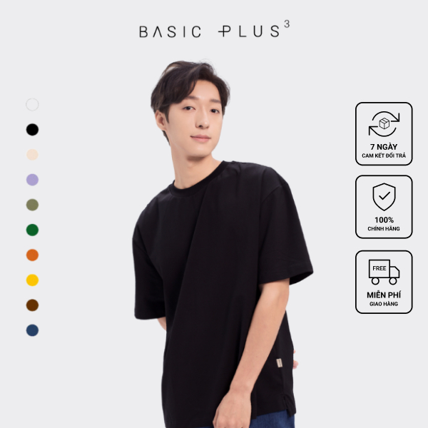 Áo Thun Trơn Nam Cao Cấp - Basic Plus 3 T-shirt for Man - LM22151001