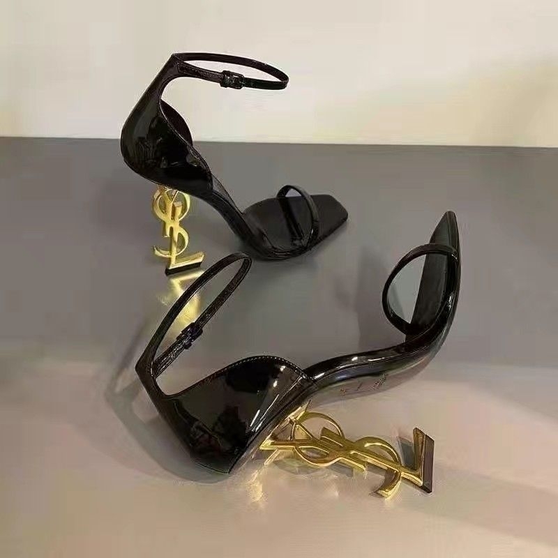 Giày cao gót đế YSL mũi vuông đế ysl quai nhỏ