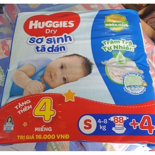 Tã dán huggies tràm trà s88+4/s80+6