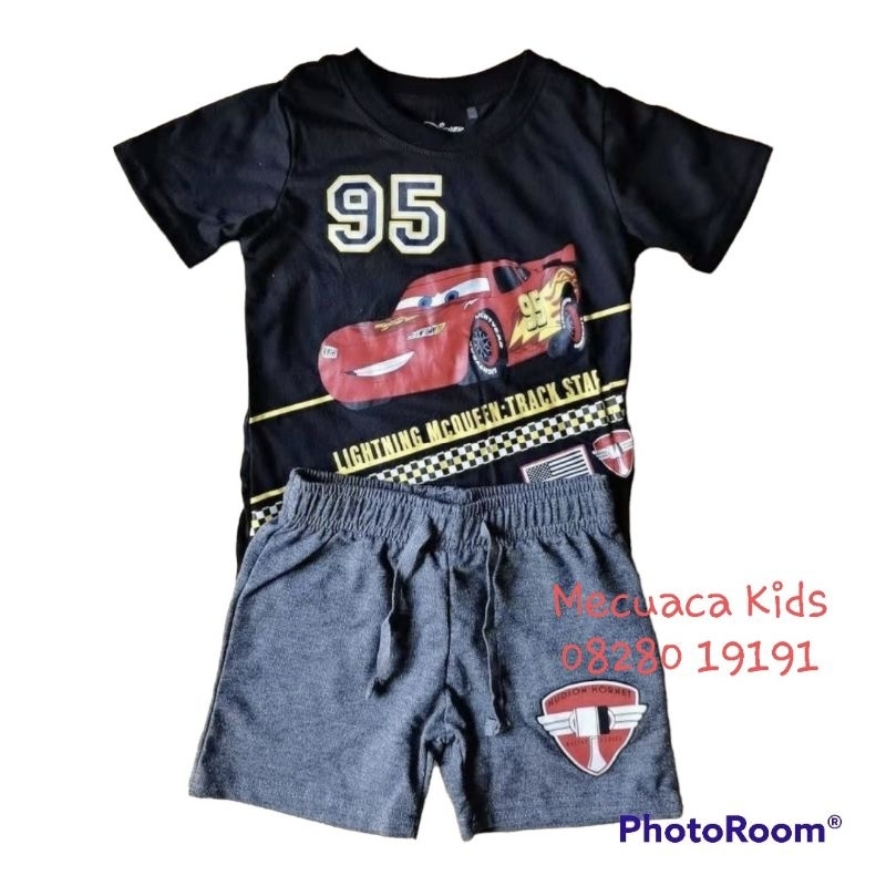 Bộ cộc tay hình ô tô máy xúc xe công trình, quả bóng, siêu nhân cho bé trai xuất dư xịn