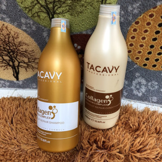 Cặp dầu gội xả TACAVY Collagen 1000ML | PHỤC HỒI TÓC HƯ TỔN, KHÔ XƠ GÃY RỤNG HÀNG CHÍNH HÃNG