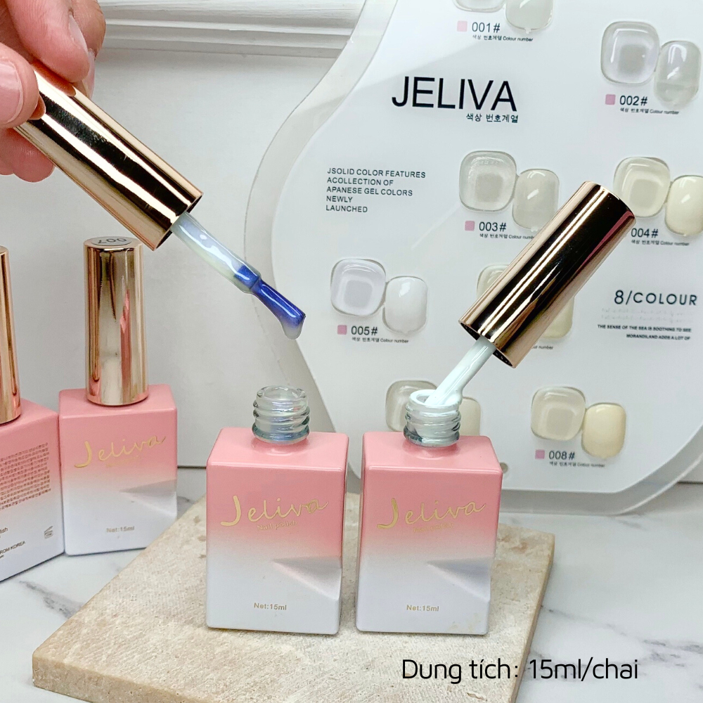 Set sơn gel trắng JELIVA 8 màu NGHI THẢO