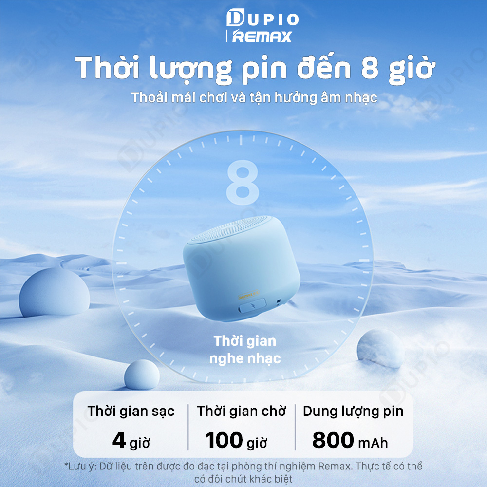 Loa Bluetooth mini DUPIO Remax LBT01 hát nhạc bass mạnh chống nước cute có micro đàm thoại