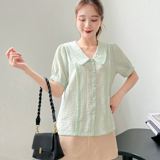 Áo SARA - Áo sơmi nút tay lửng cổ bèo