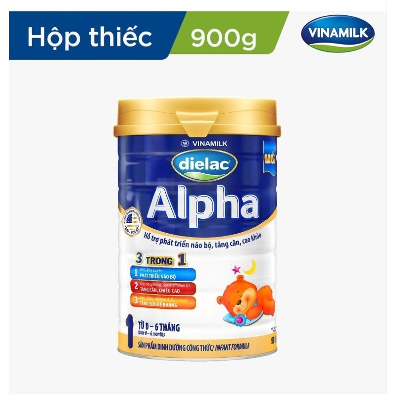 Sữa bột Dielac Alpha 1 - lon 900g (cho trẻ từ 0 - 6 tháng tuổi)
