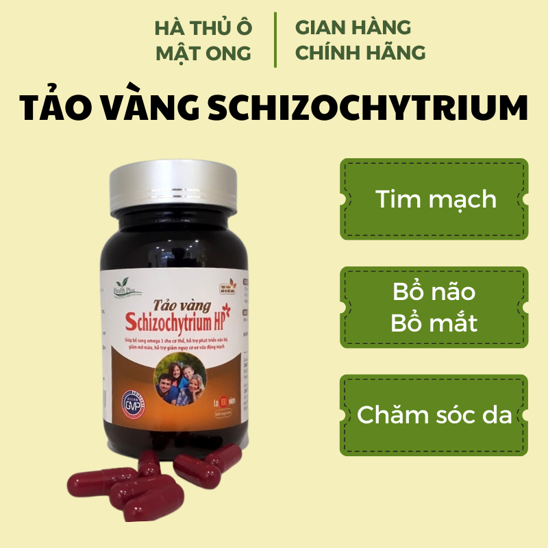 Tảo bột spirulina Cao Cấp Hộp 90 viên - Hỗ trợ hoạt động của não bộ, tim mạch, giúp da tươi trẻ mịn màng