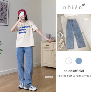 Quần jean nữ- quần jean suông nhiennhienvintage BQ111