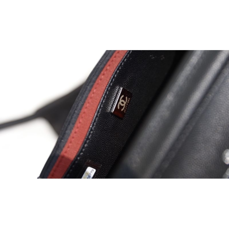 Túi xách nữ thời trang C.N da caviar tag bạc sz19cm đẹp dã man fullbox 2 lớp