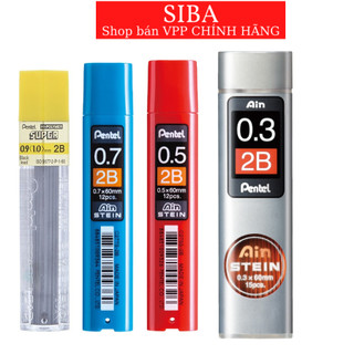 Ruột chì kim pentel, ngòi bút chì bấm 2b đường kính ngòi 0.3/ 0.5/ 0.7/ 0.9mm