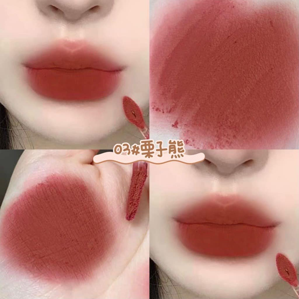 Set 5 Son Môi Gấu Hồng Năm Gói Màu Nhung Lì Không Dễ Phai Và Không Dính