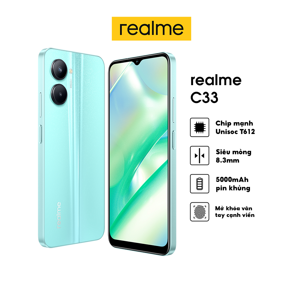 Điện Thoại realme C33 (3GB/32GB) (4GB/64GB) - Hàng Chính Hãng