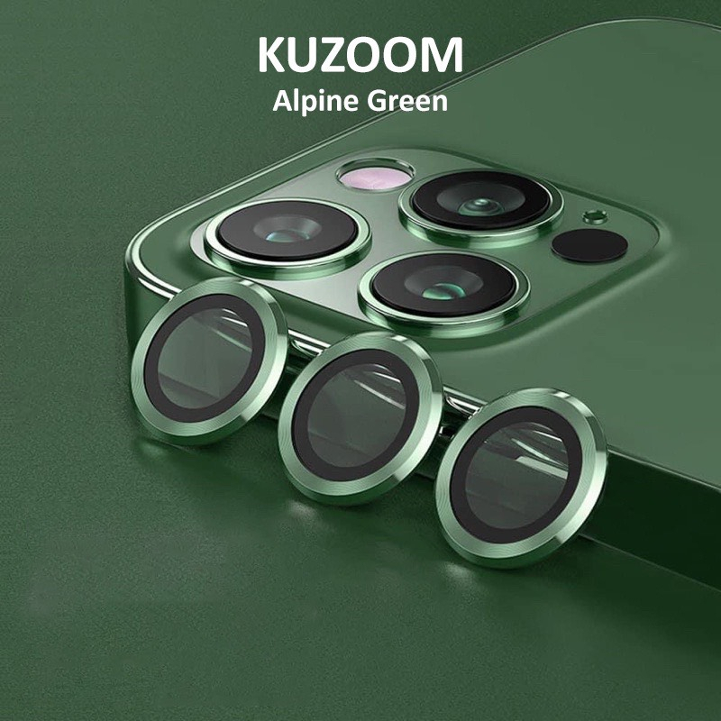 Bộ Dán Mắt Điên Thoại iP 15Promax KUZOOM Bộ 3 Mắt 2 Tầng Cao Cấp Sáng Bóng Loáng Kuzoom iP 15 Promax Đến 12 Chính Hãng