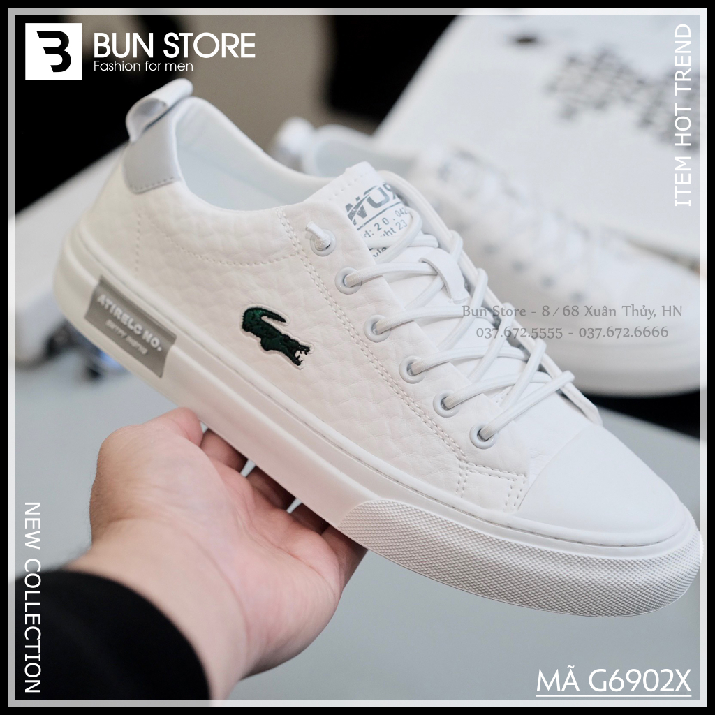Giày da cao cấp họa tiết thêu - Giày thể thao Sneaker Bun Store - Mã G6902