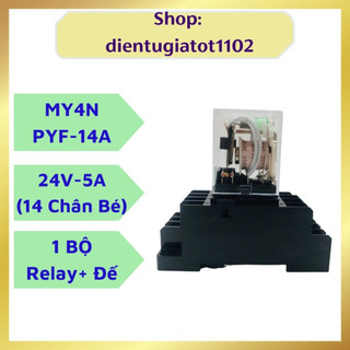 Relay trung gian 24v5a 14 chân,rơ le 24v5a 14 chân