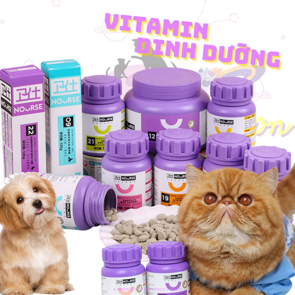 VITAMIN NOURSE Cho Chó Mèo Bổ Sung Dinh Dưỡng, Vitamin, Canxi Nội Địa Trung BEST SELLER