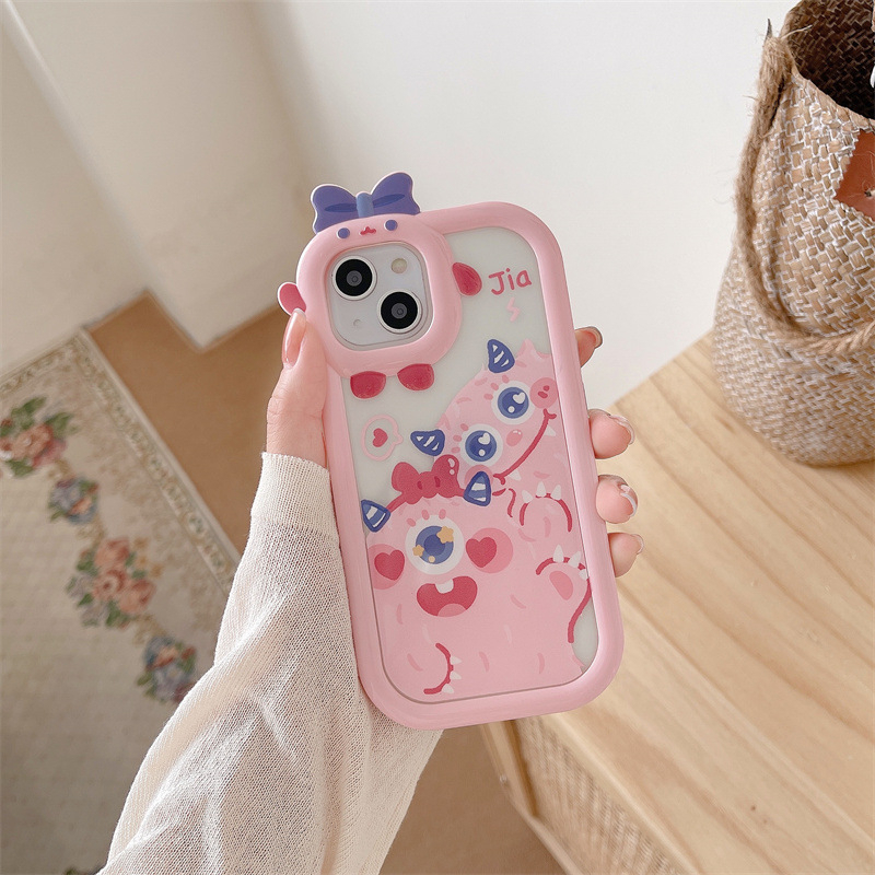 Ốp lưng iphone viền gấu sóng Pink Lotso 6/6plus/6s/6splus/7/7plus/8/8plus/x/xr/xs/11/12/13/pro/max/plus/promax