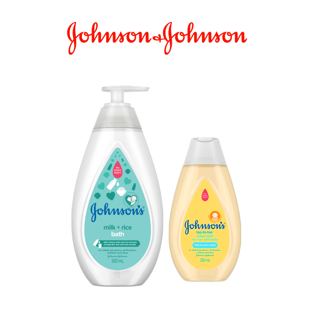 GIFT_Sữa Tắm Johnson's Chứa Sữa và Gạo - Dung tích 500ml + Sữa tắm gội toàn thân mềm mịn Johnson's baby Top To Toe 200ml