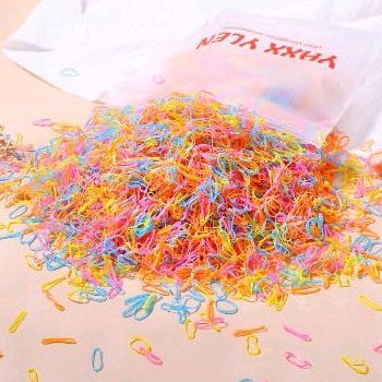 Set 1000 dây thun cột tóc cho bé nhiều màu