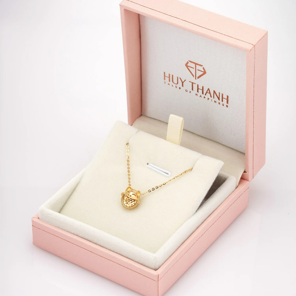 Mặt Dây Chuyền Mèo Đại Cát Phong Thủy Vàng 14K MDMAMD656 Huy Thanh Jewelry